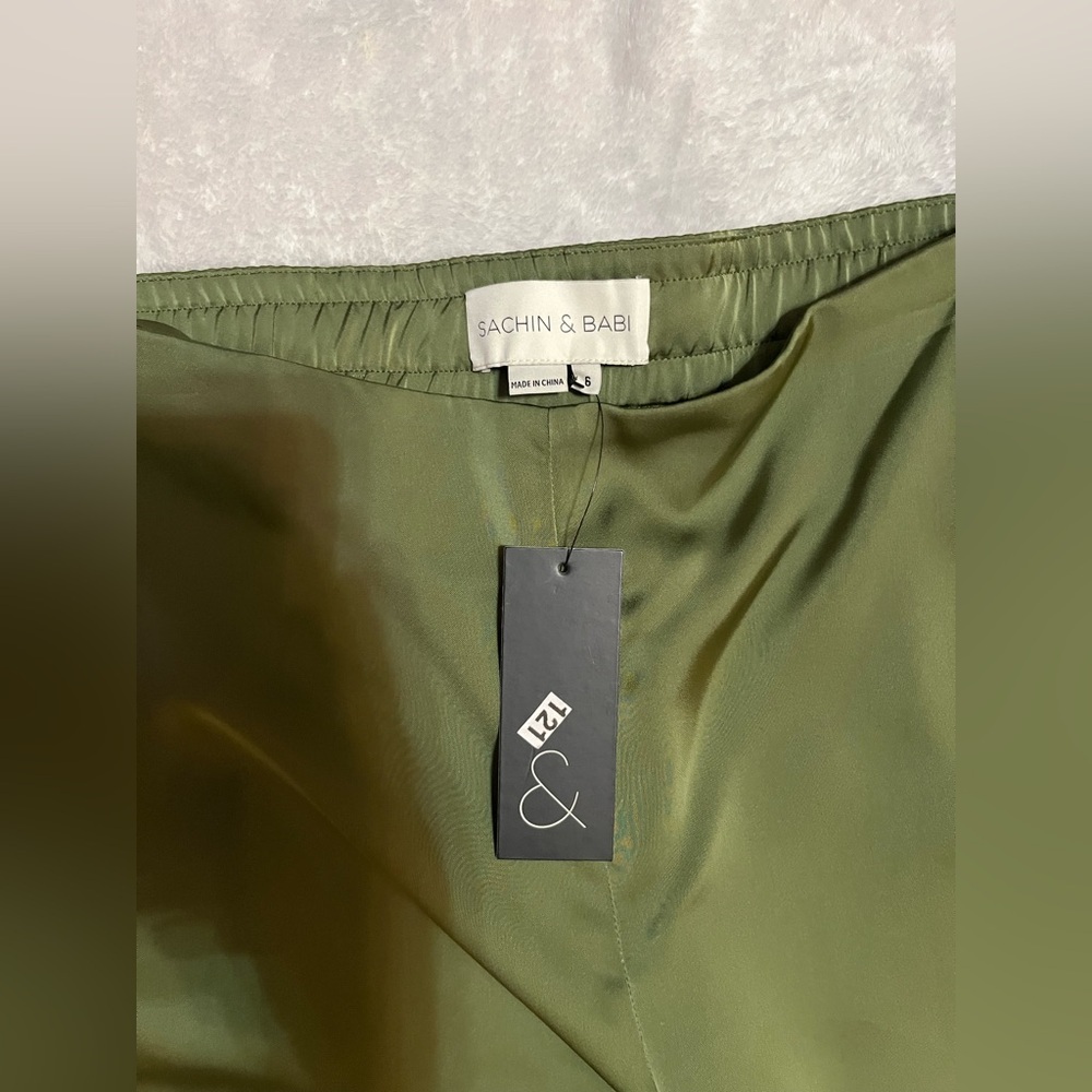 Sachin + Babi Green Wide Leg Pants - Picture 10 of 13